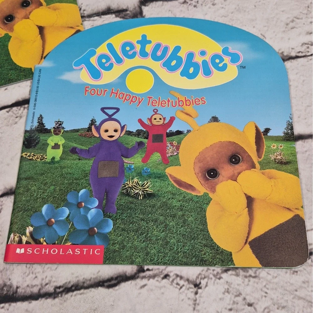 Four Happy Teletubbies by Inc. Staff Scholastic 1998, Paperback Lot Of 4